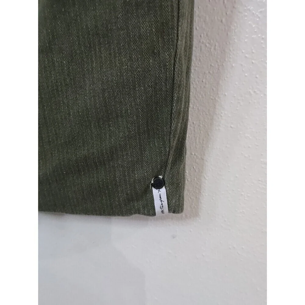 One Teaspoon Chapman Sailor Coat Womens Small Olive Green Oversized Long Duster